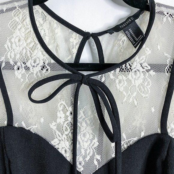 Forever 21 Eyelash Lace Sweetheart Mini Dress - Picture 6 of 10